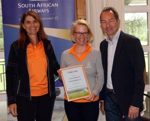 Sieger in der Kategorie “online” – Golfclub Mangfalltal. Von links: Corinna Binzer, Andrea Klüner und Ralf Exel. Fotos: Horst Huber